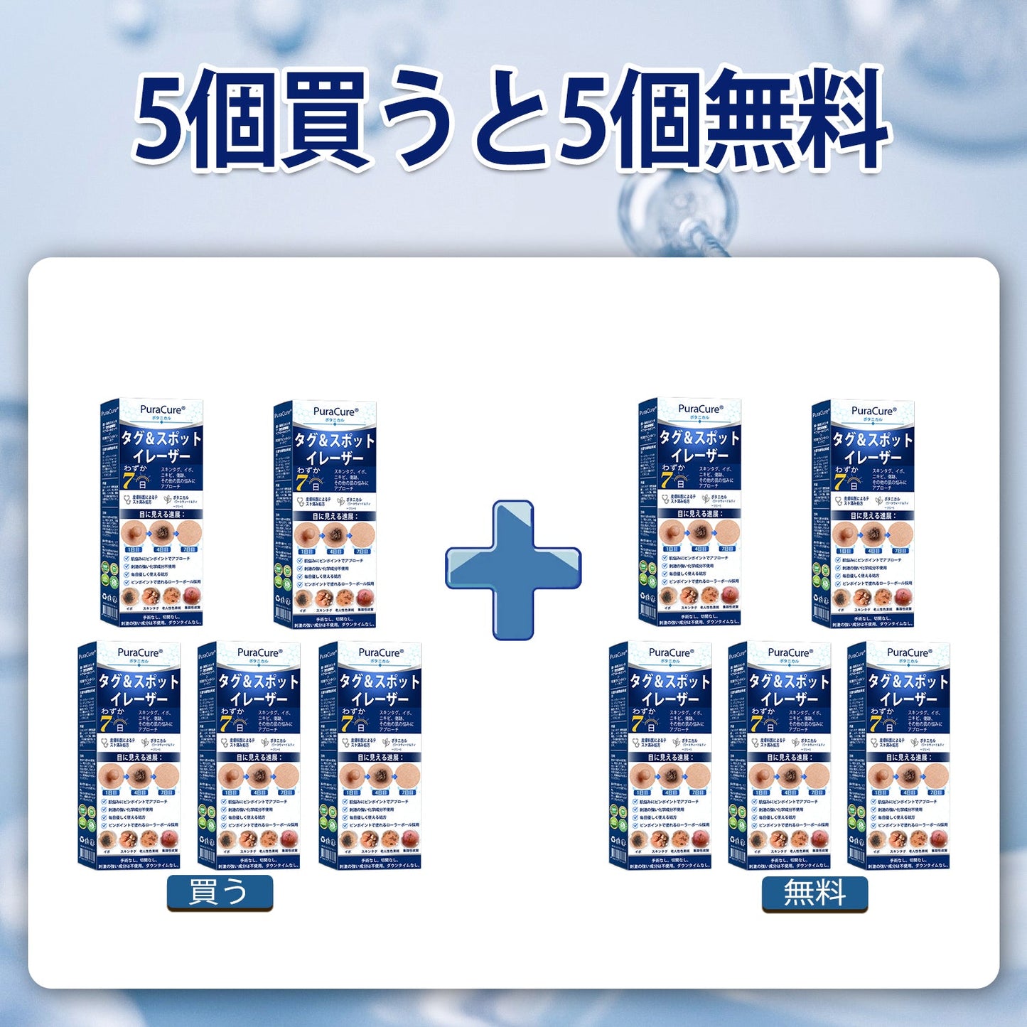 PuraCure®👩‍⚕️ 7日間で実感 イボ・気になる肌悩み用 消すローラーペン｜痛みなし・跡が残りにくい